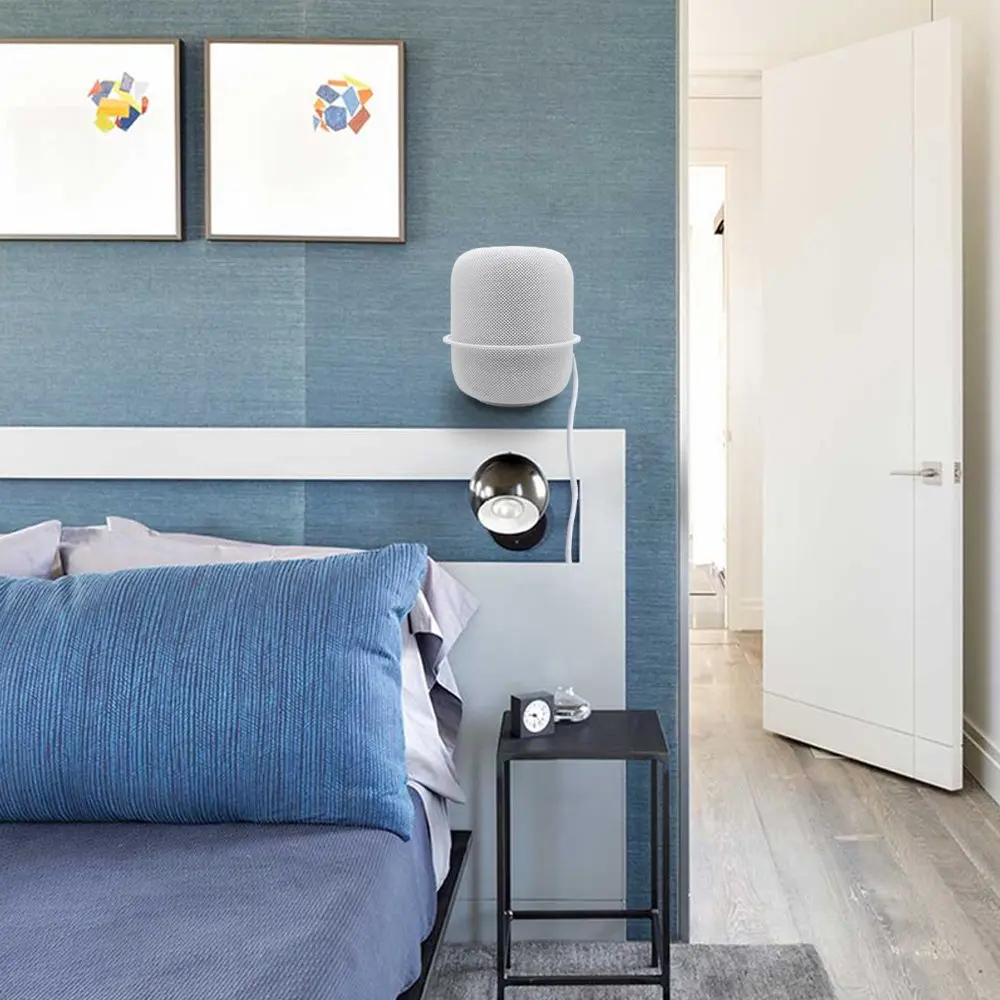 ALLICAVER White Metal Wall Mount Compatible with Apple HomePod 2nd Gen | Heavy Gauge Steel, Easy Install - view 5