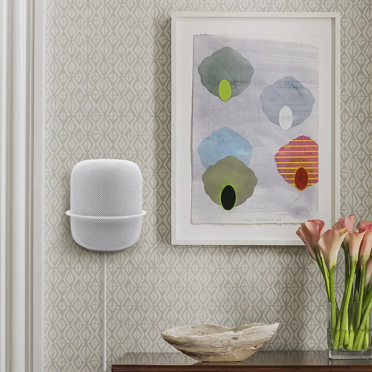 ALLICAVER White Metal Wall Mount Compatible with Apple HomePod 2nd Gen | Heavy Gauge Steel, Easy Install - view 6