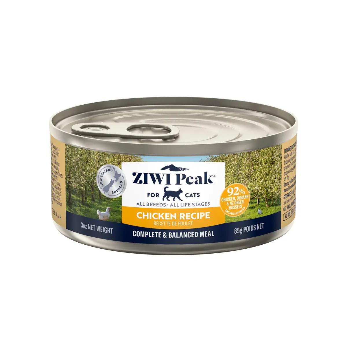 ZIWI Peak Canned Wet Cat Food Chicken 92% Meat & Organs | Grain-Free, High Protein, Moisture Rich - main product image