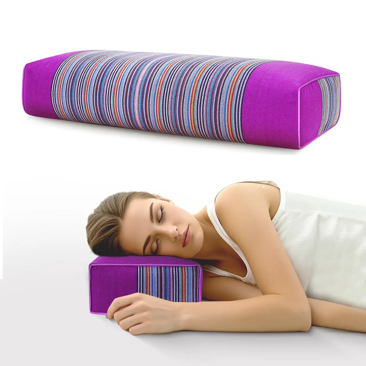 JOERRES Buckwheat Hull Pillow for Neck Pain Relief | Organic, Adjustable Support, 20x9 Inch - main product image