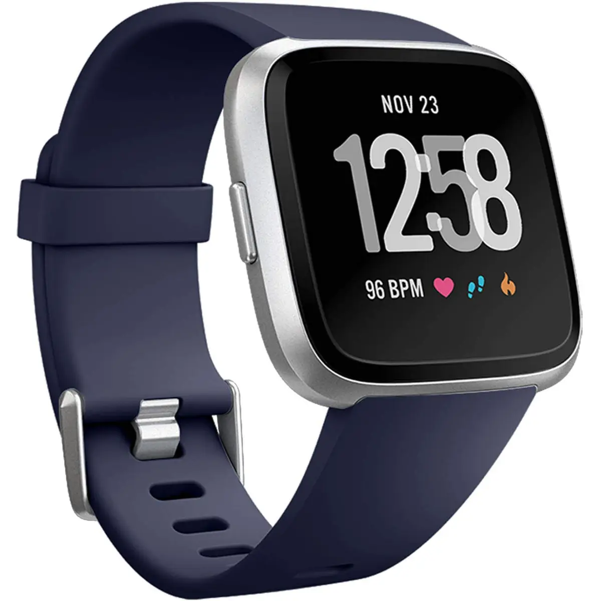 Wepro Sport Bands Compatible with Fitbit Versa 2, Versa Lite, Versa 1 Bands - Soft Silicone Replacement Strap for Women Men - Navy Blue, Small (5.5"-7.2") | Adjustable & Sweat-Resistant - main product image