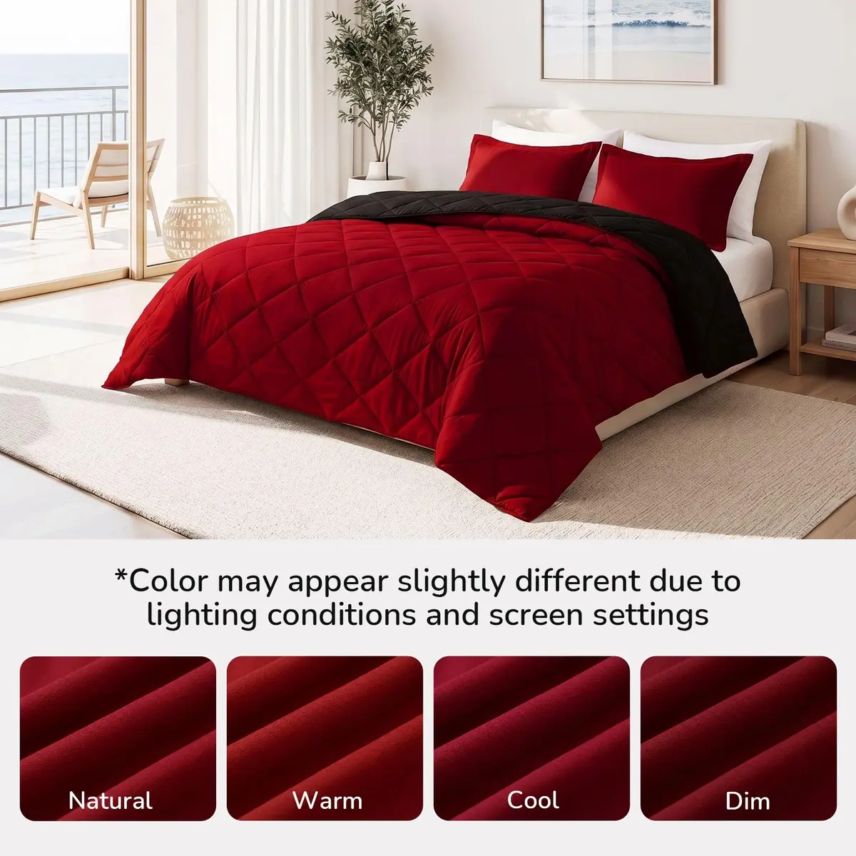 downluxe King Comforter Set Soft Reversible 3 Pieces | All-Season Microfiber Bedding - view 8