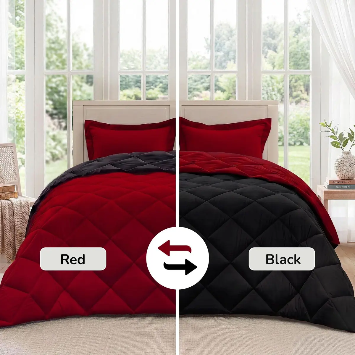downluxe King Comforter Set Soft Reversible 3 Pieces | All-Season Microfiber Bedding - view 2
