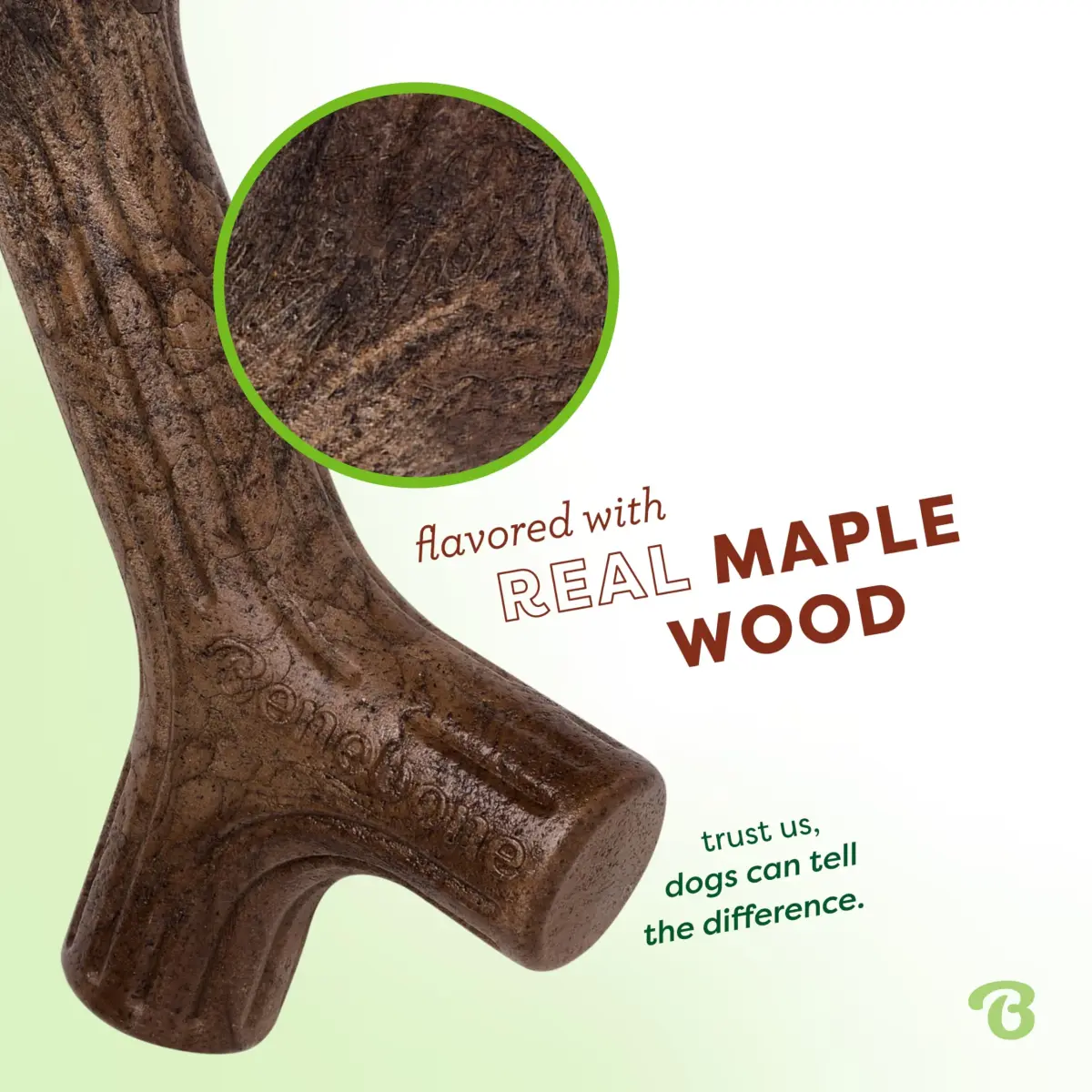 Benebone Maplestick Small Dog Chew Toy with Real Maple Wood Flavor, Made in USA - view 2