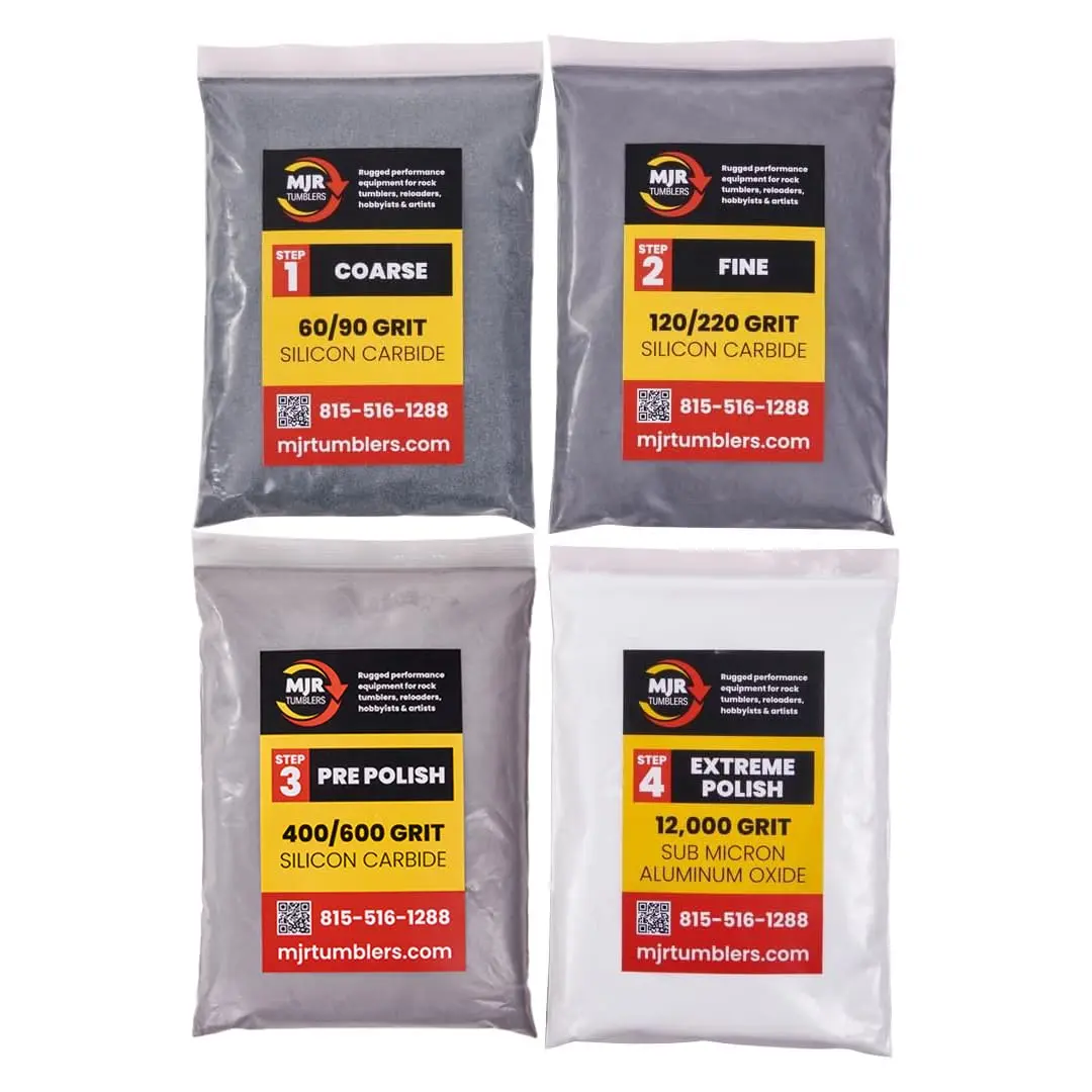 MJR Tumblers Refill Grit Kit 50lb | Extreme 12,000 Grit Aluminum Oxide Polish for Rock Tumblers - main product image
