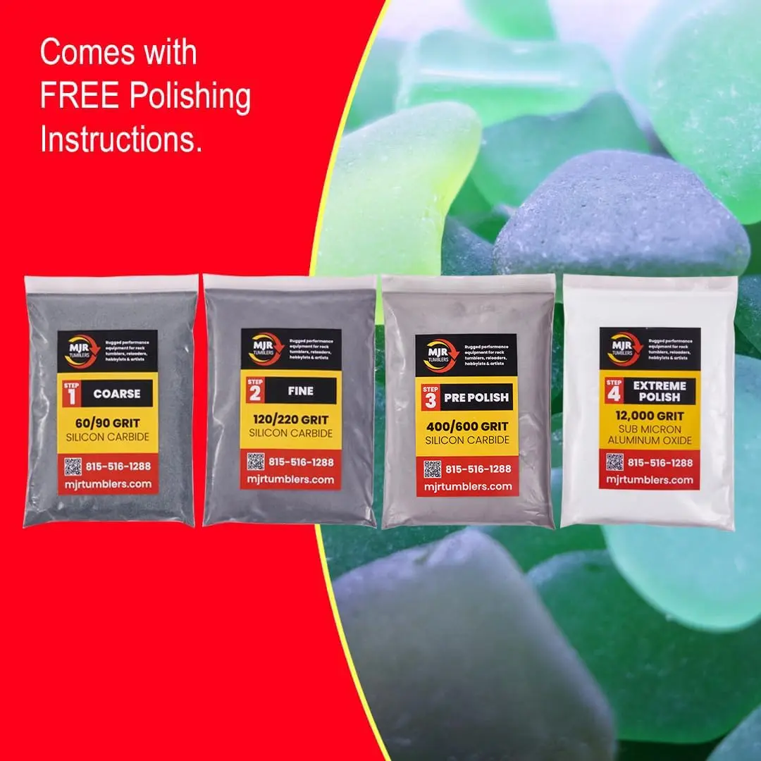 MJR Tumblers Refill Grit Kit 50lb | Extreme 12,000 Grit Aluminum Oxide Polish for Rock Tumblers - view 8