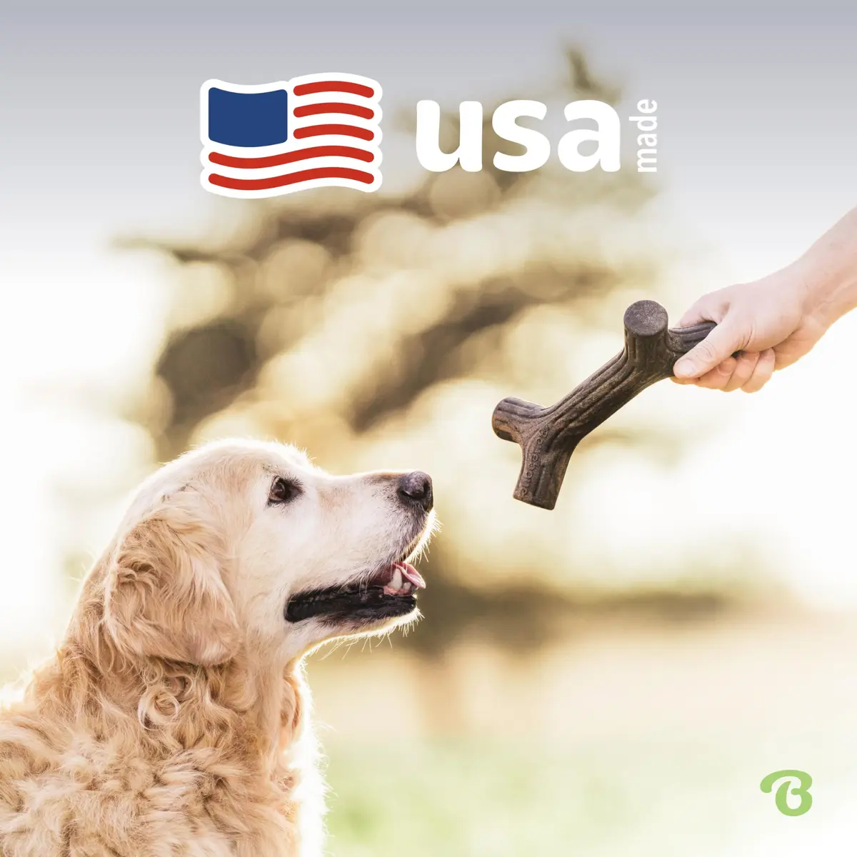 Benebone Maplestick Real Wood Dog Chew Toy, Medium | Durable, Made in USA, Long-Lasting - view 5