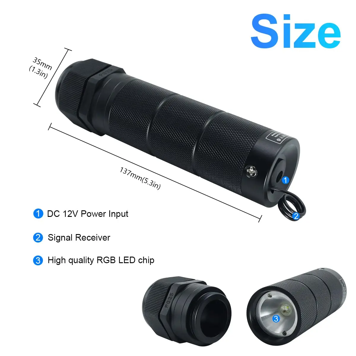 AMKI RGBW Fiber Optic Curtain Light Kit 2m (6.5ft) | Smart App & Bluetooth Control for Windows & Sensory Rooms - view 5