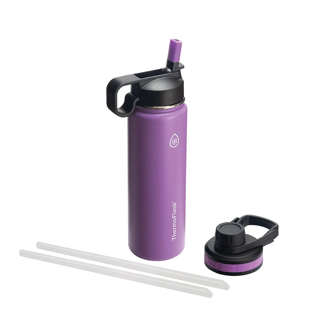 ThermoFlask 24 oz Double Wall Vacuum Insulated Stainless Steel Water Bottle | Keeps Drinks Cold 24 hr/Hot 12 hr - main product image