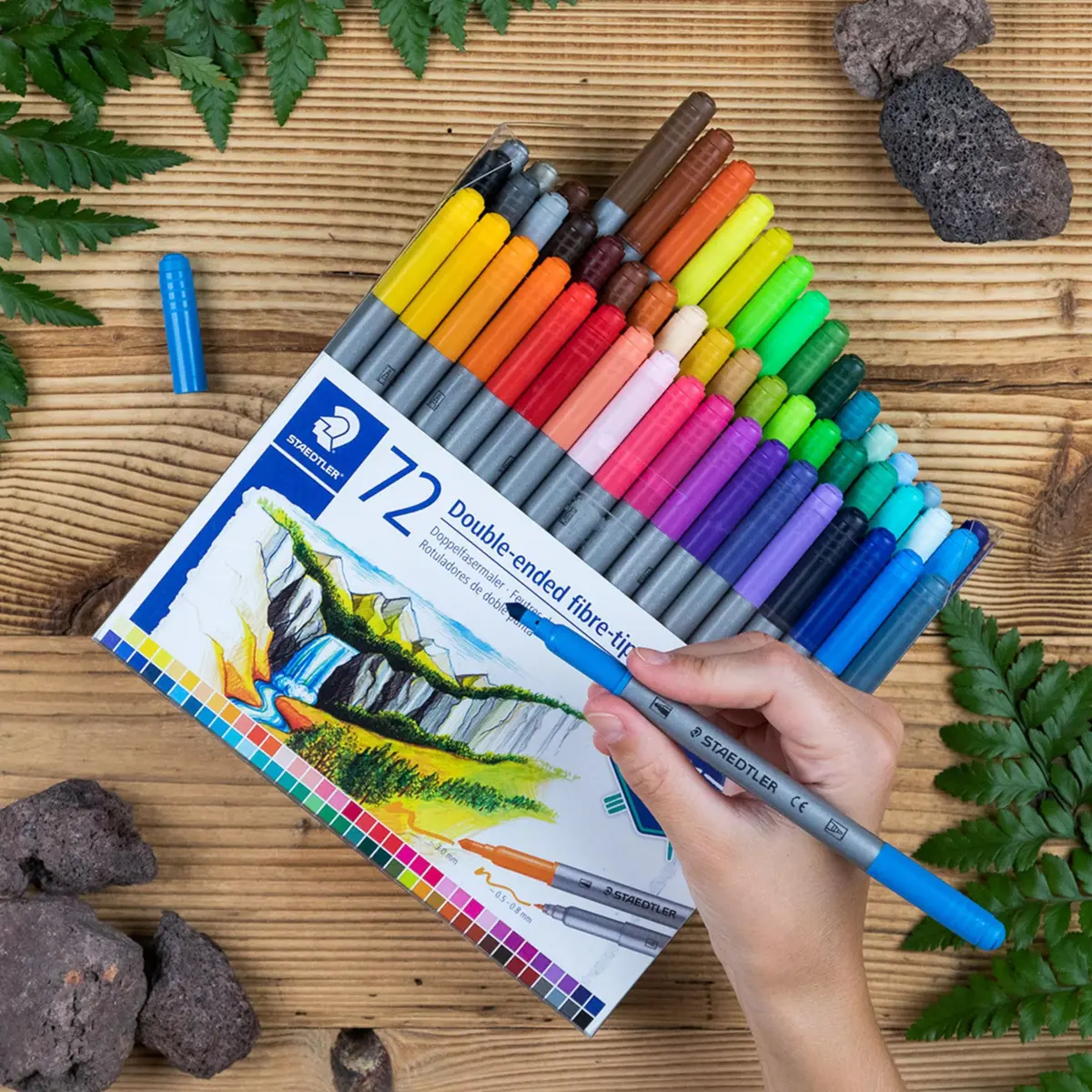 STAEDTLER 3200 TB72 Design Journey Double-Ended Fibre-Tip Pens with Two Nibs - Narrow and Wide, Pack of 72 | Versatile Creative Tool - view 4