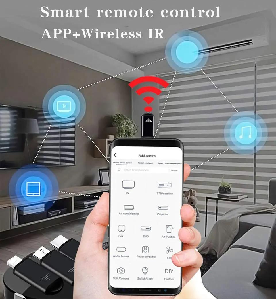 Tuanzi R09 Mini Smartphone IR Remote Controller Adapter for iOS & Android Type-C | 10m Range - view 2