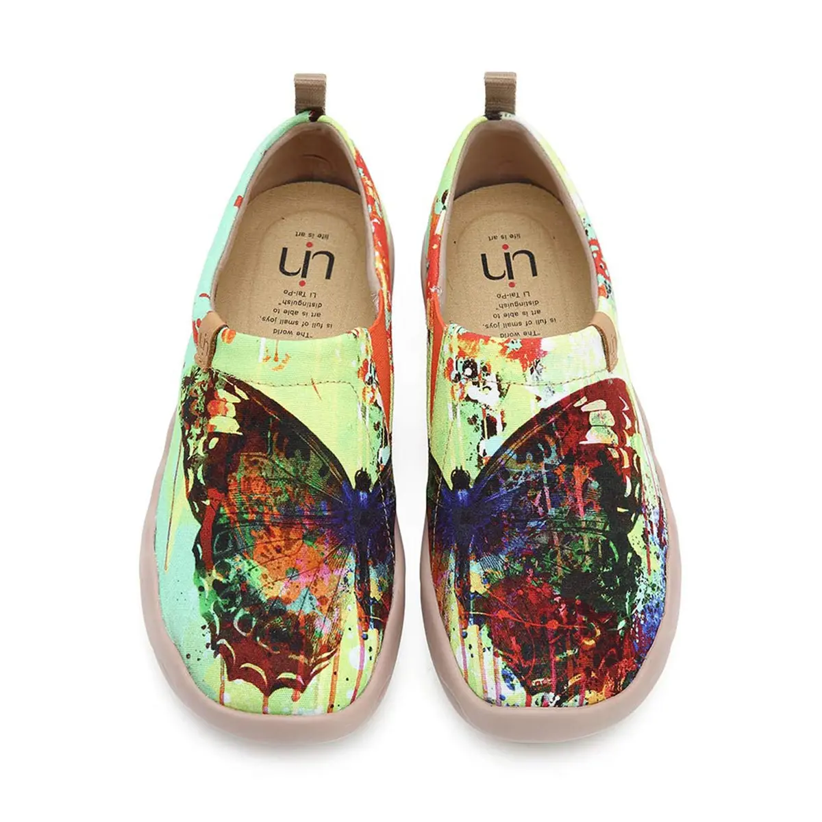 UIN Women's Art Painted Canvas Slip-On Shoes 10 | Artistic Travel Footwear with Comfort - main product image
