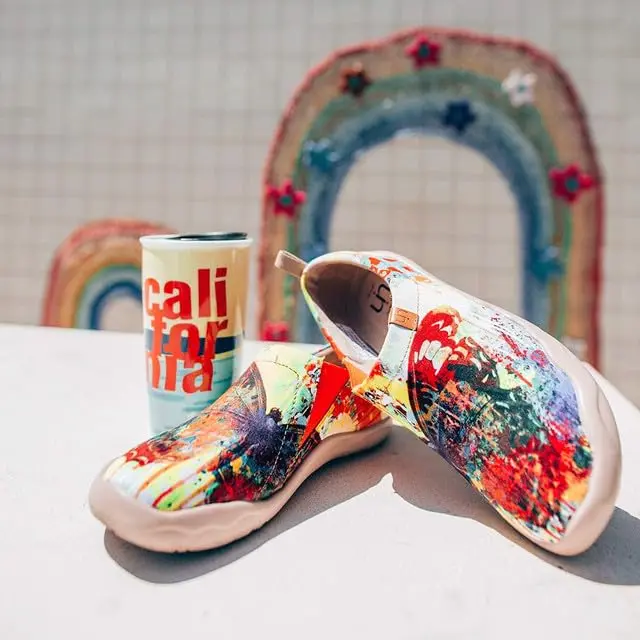 UIN Women's Art Painted Canvas Slip-On Shoes 10 | Artistic Travel Footwear with Comfort - view 4
