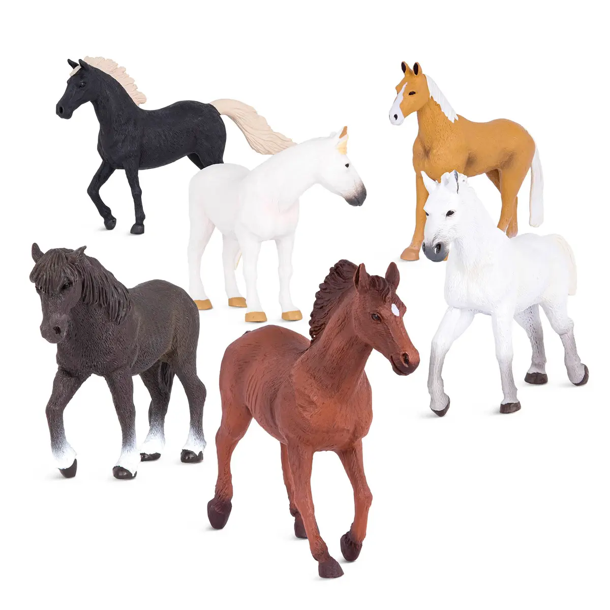 Terra by Battat Horse Toys, 6 Realistic Plastic Animal Figures, 6-Piece Set | ASTM-Tested Educational Toy - main product image