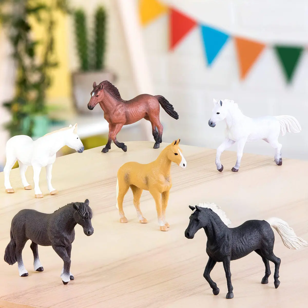 Terra by Battat Horse Toys, 6 Realistic Plastic Animal Figures, 6-Piece Set | ASTM-Tested Educational Toy - view 2