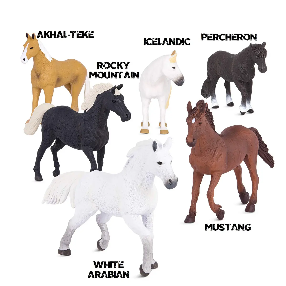 Terra by Battat Horse Toys, 6 Realistic Plastic Animal Figures, 6-Piece Set | ASTM-Tested Educational Toy - view 3