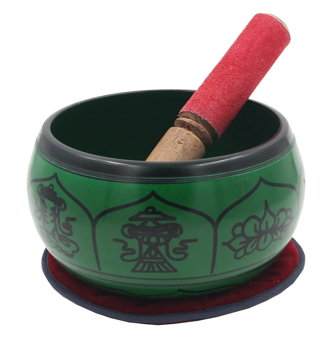 DharmaObjects Yoga Meditation Singing Bowl 6" with Lucky Symbols | Deep Relaxation & Chakra Balance (100-120 chars) - view 2