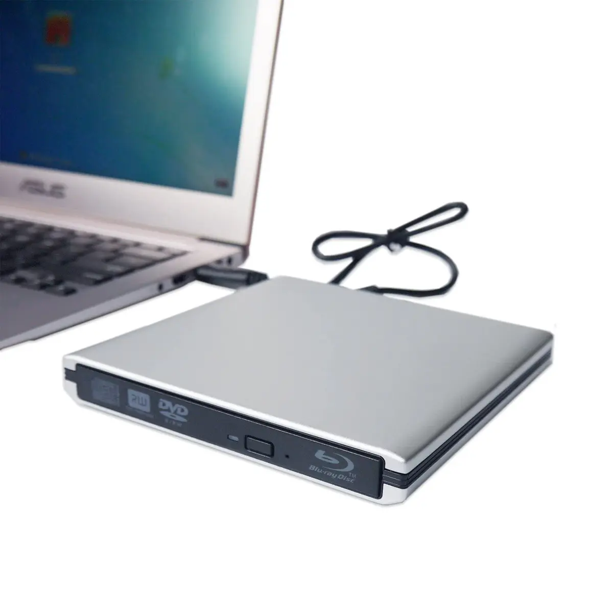Y-NX Optical Disc Drive USB C & USB 3.0 Blu-ray Player 15x14.2x1.4cm | Supports 3D Blu-ray, DVD & CD (70-120c) - main product image