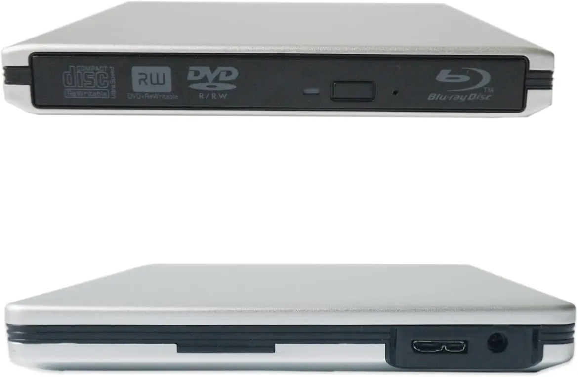 Y-NX Optical Disc Drive USB C & USB 3.0 Blu-ray Player 15x14.2x1.4cm | Supports 3D Blu-ray, DVD & CD (70-120c) - view 3