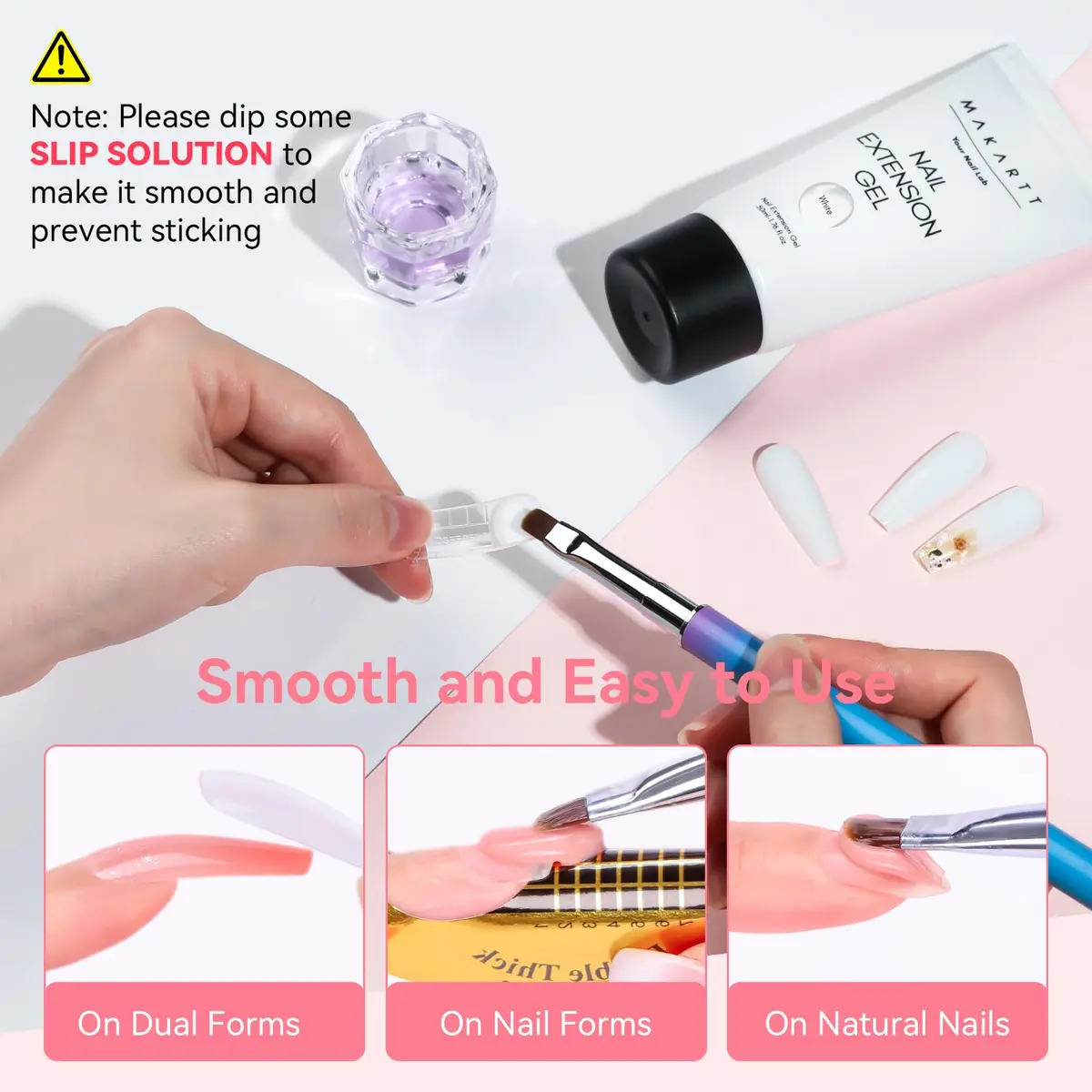 Makartt White Poly Nail Gel 50ML (1.7 Fl Oz) | Professional Gel Builder for Nail Art - view 5