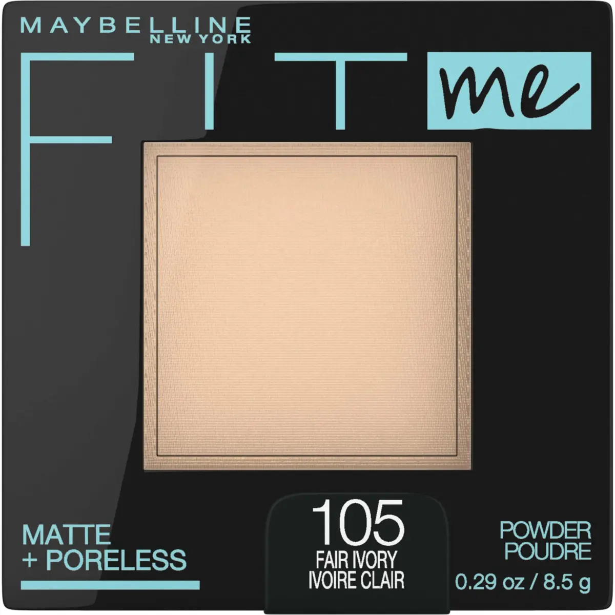 Maybelline Fit Me Matte + Poreless Pressed Face Powder Fair Ivory 8g (0.29 Oz) | Controls Shine for Normal to Oily Skin - main product image