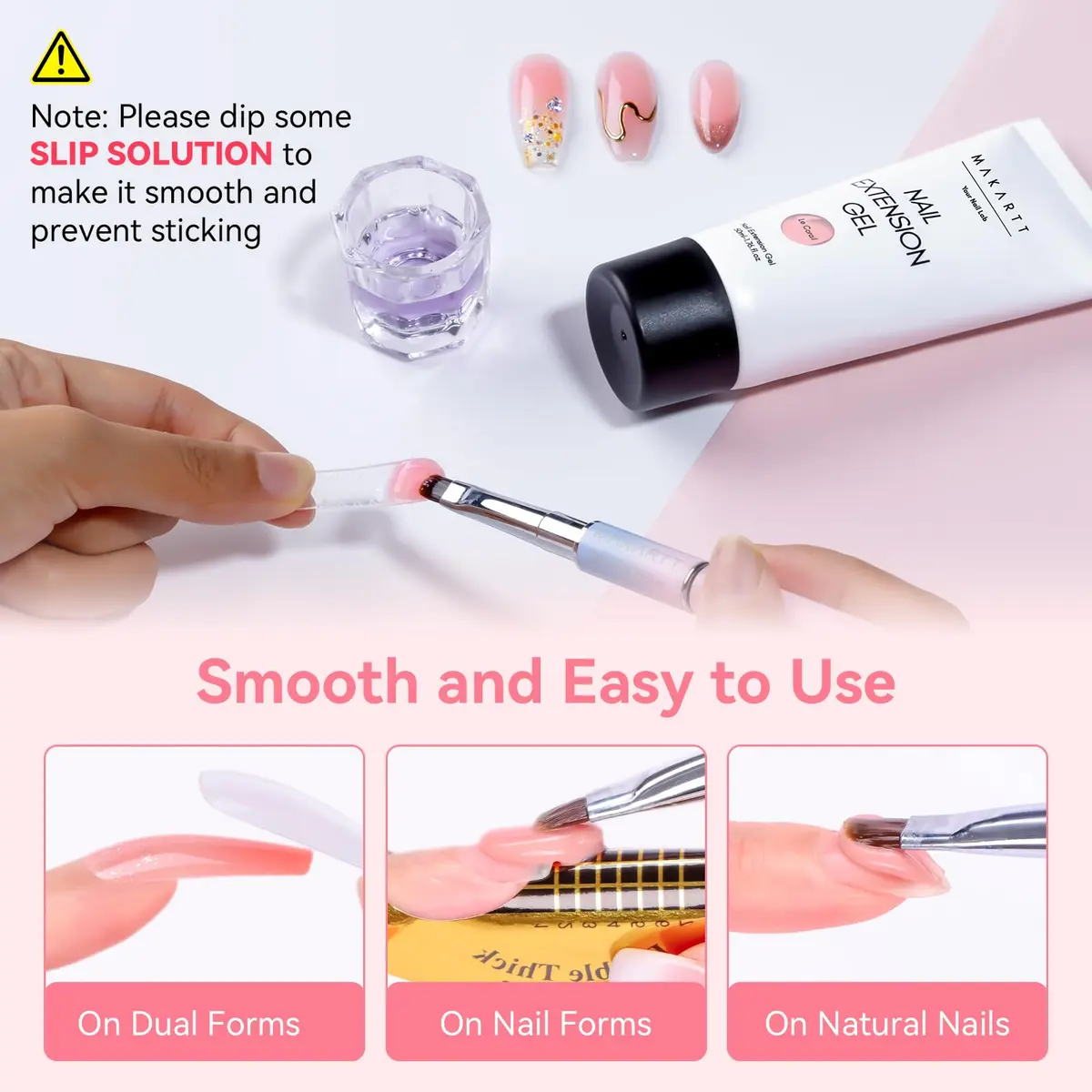 Makartt Poly Nail Gel 50ML Natural Pink Gel Builder | Thick Formula for Easy Sculpting - view 5