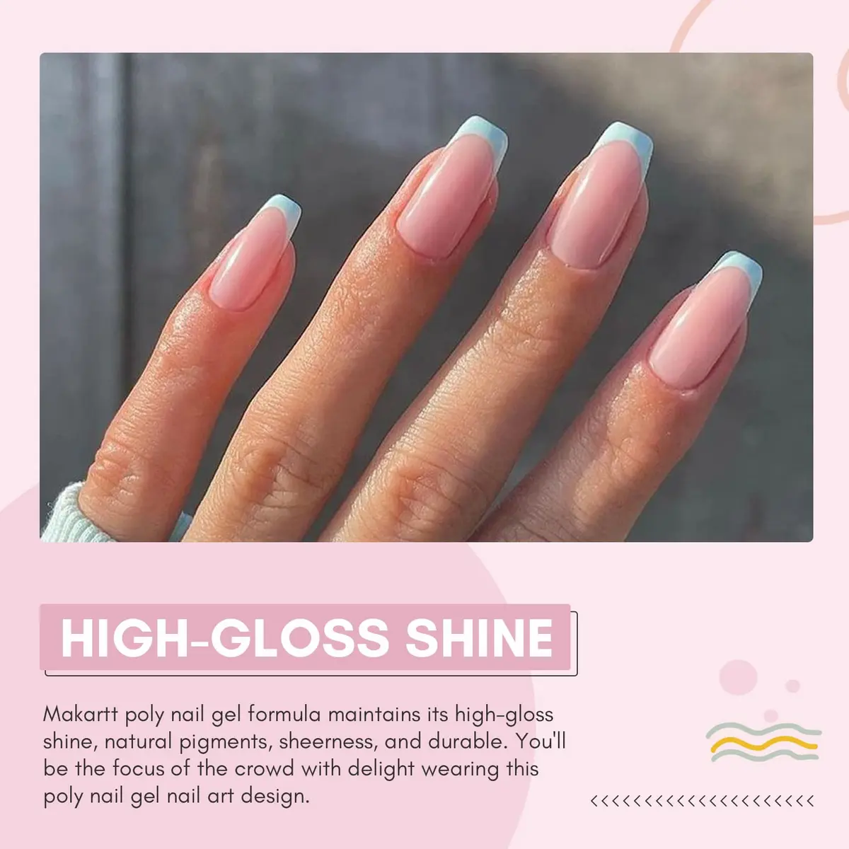 Makartt Poly Nail Gel 50ML Natural Pink Gel Builder | Thick Formula for Easy Sculpting - view 8