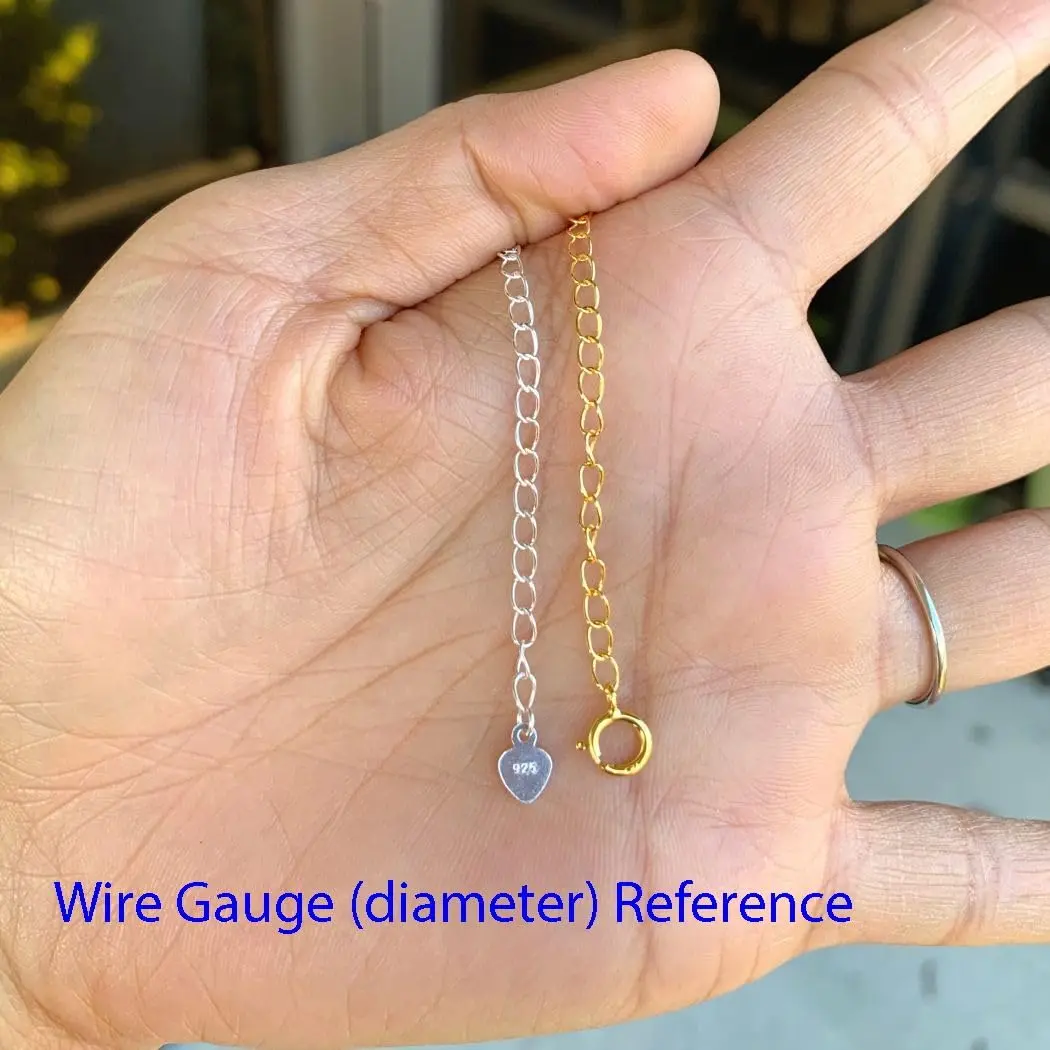 Adabele Sterling Silver Chain Extender with Heart Drop, 5 inch | Adjustable Jewelry Extension for Necklace & Bracelet - view 3
