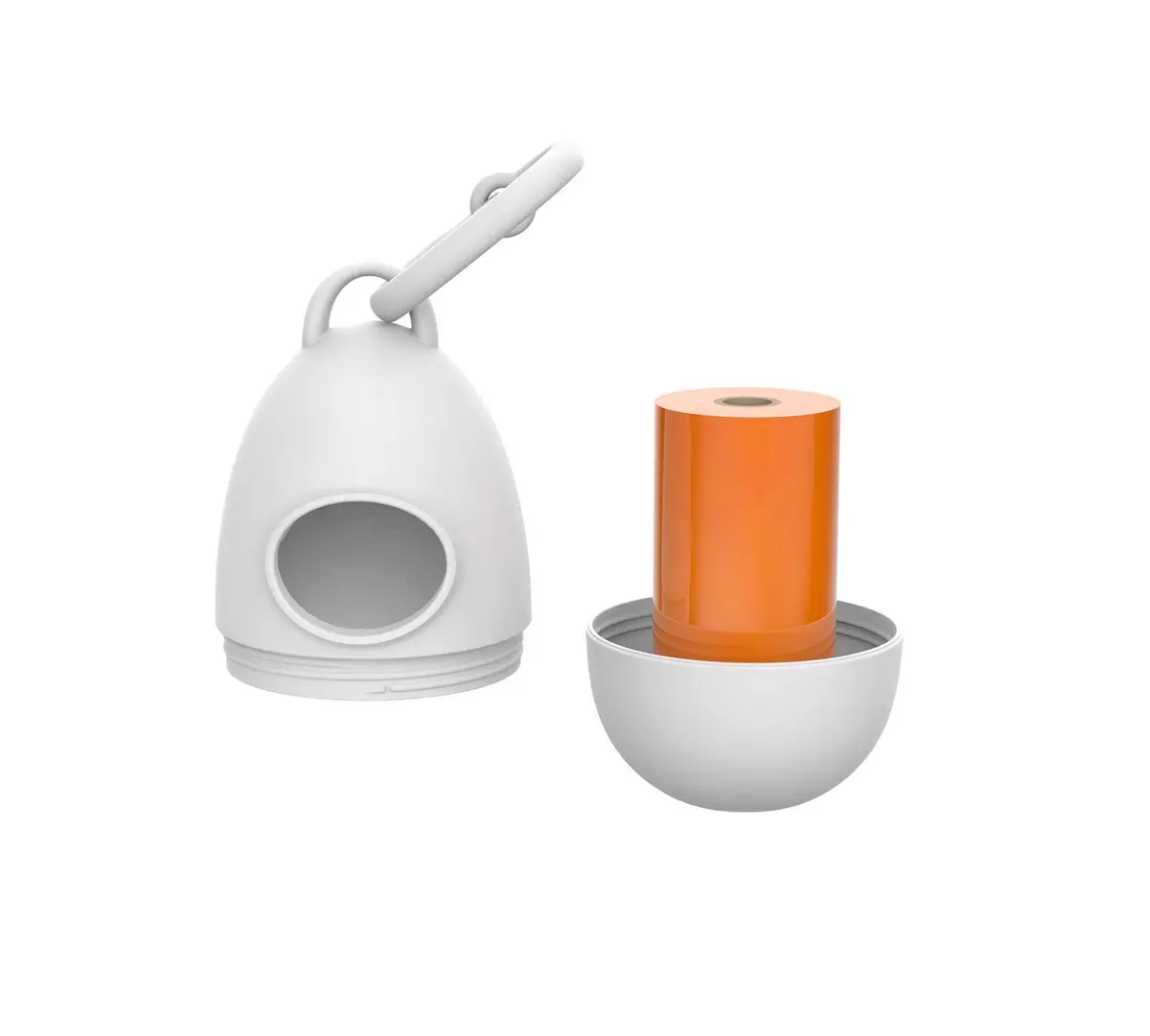 TUG Dog Waste Bag Dispenser with Dog Poop Bags, 15 Bags Per Roll, White | Leak Proof & Eco-Friendly - view 2