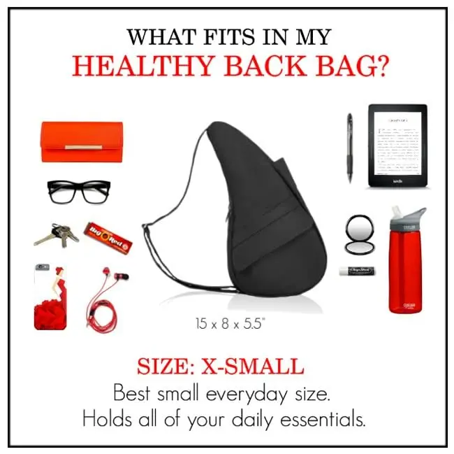 AmeriBag Healthy Back Bag 15" Microfiber Crossbody Sling Navy | Ergonomic, Water-Resistant, Compact - view 10