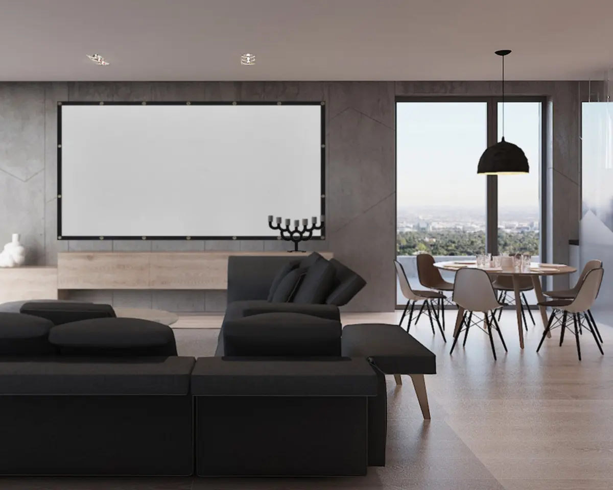Mdbebbron 120 Inch Projector Screen 3.05 m (104" x 58") | Anti-Crease Portable Home Theater Outdoor Indoor Double Sided Projection - view 7