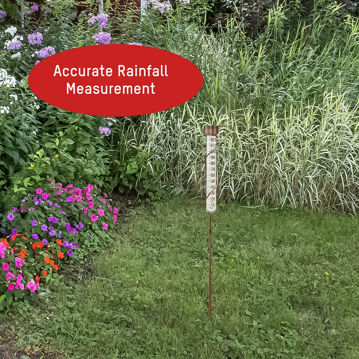 Taylor Heritage Collection Glass Rain Gauge, 42.3cm (27 inch) Tall, 12.7cm (5 inch) Capacity | Measure Rainfall Accurately - view 6