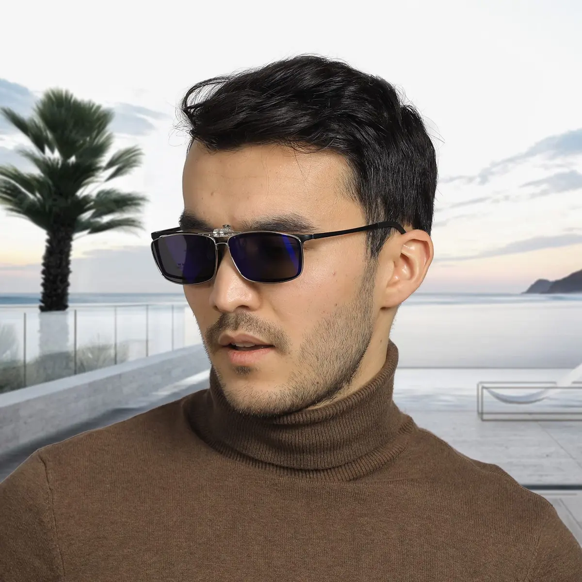 TERAISE Polarized Clip on Sunglasses with Flip Up Function Suitable Driving | HD UV400 Protection, Classic Style, Lightweight 10g - view 2