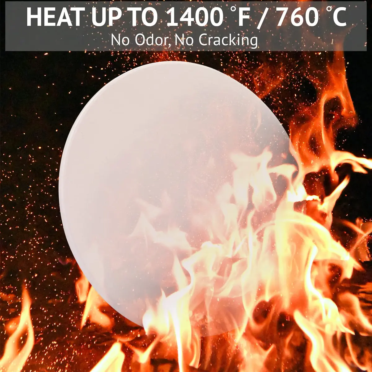 waykea 9” Round Small Pizza Stone for Toaster Oven | Cordierite Baking & Grilling Tool - view 4