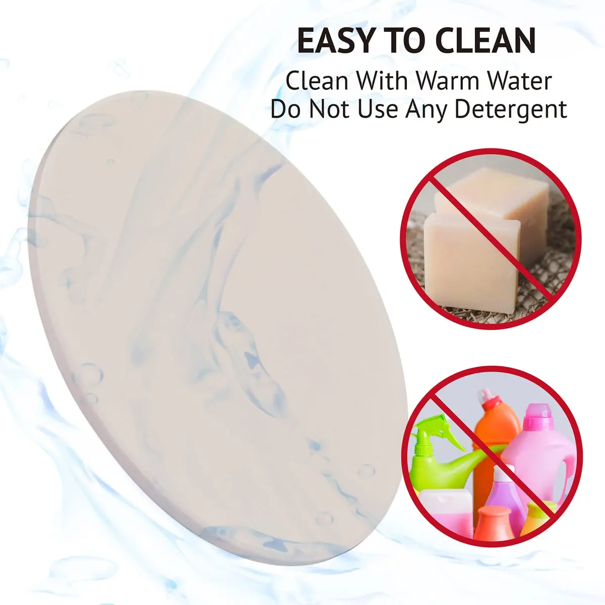 waykea 9” Round Small Pizza Stone for Toaster Oven | Cordierite Baking & Grilling Tool - view 6