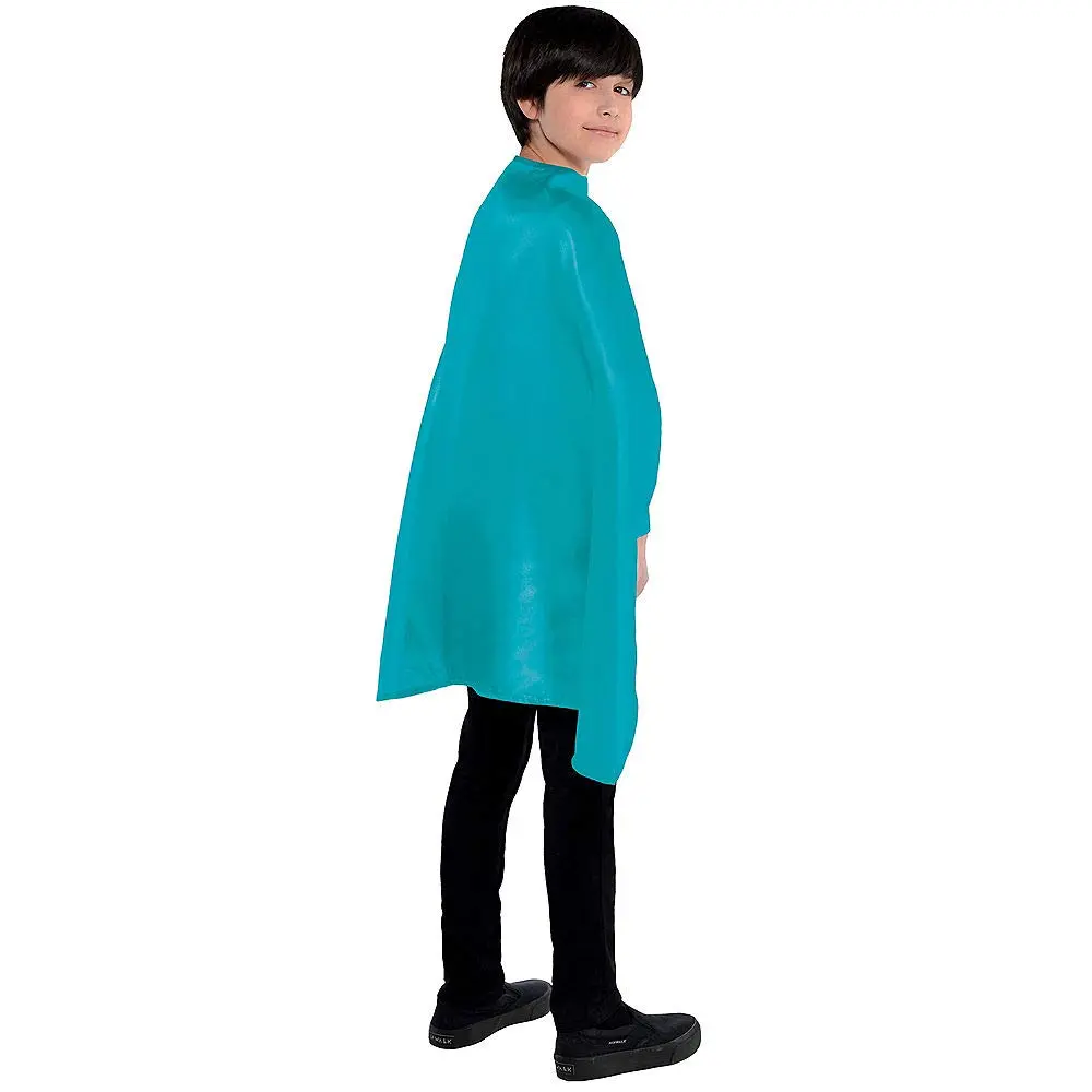 Amscan Super Hero Cape Costume - One Size, Turquoise | Vibrant, Soft Polyester Satin for Kids & Adults - view 2