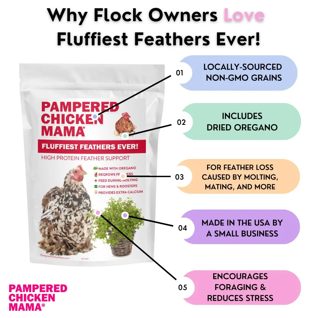Pampered Chicken Mama Molting Supplement for Chickens 2 pounds | Supports Feather Growth & Chicken Health - view 5