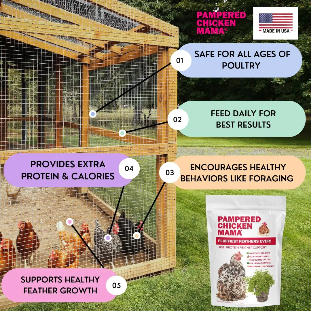 Pampered Chicken Mama Molting Supplement for Chickens 2 pounds | Supports Feather Growth & Chicken Health - view 6