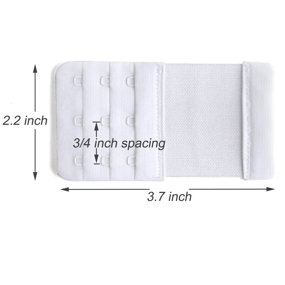 YARBAR Women's Bra Extenders 3 Hook Elastic Stretchy Strap | Comfortable Fit for All Sizes - view 2