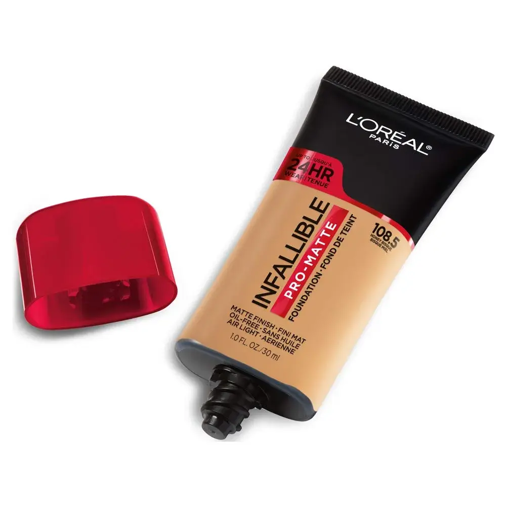 L'Oreal Paris Infallible Pro-Matte Liquid Foundation Honey Bisque 29.57ml (1 Fl Oz) | Demi-Matte Finish Up to 24 Hours - view 2