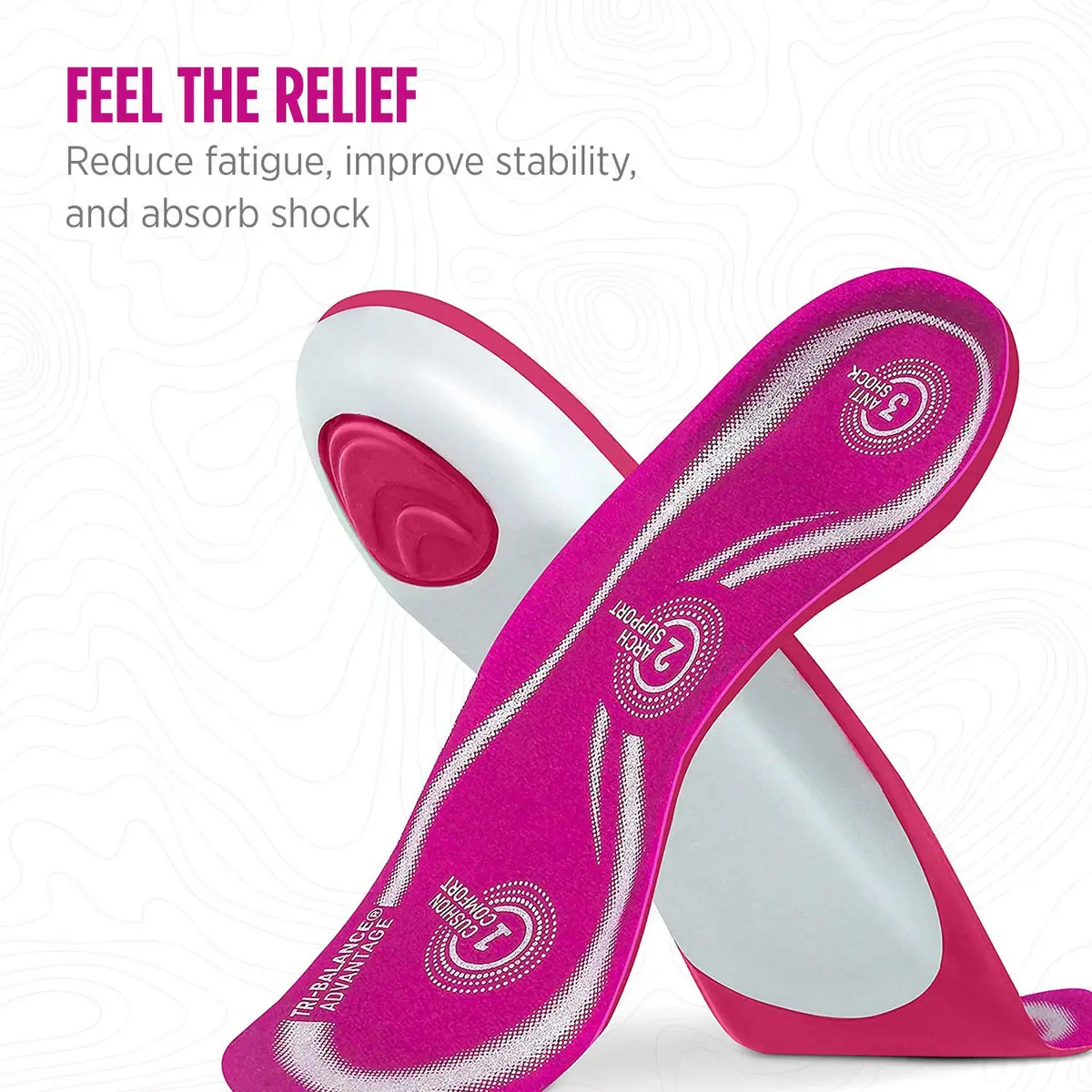 Comfort Zone Tri-Balance 3/4-Length Gel Insoles for Women | Targeted Arch Support & Shock Absorption (70-120 chars) - view 5
