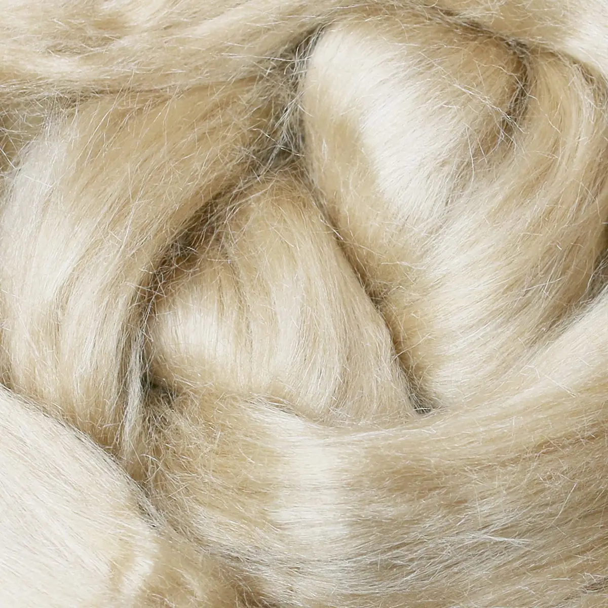 Living Dreams Yarn Natural White Tussah Silk Fiber for Soap Making Spinning Blending Felting | Premium Grade, 50g - view 2