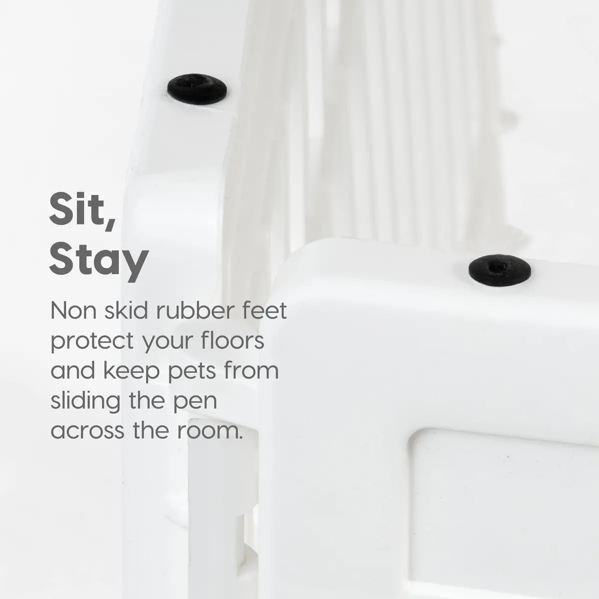 IRIS USA 4-Panel Dog Playpen | 24 Inch Pet Enclosure, White, Expandable, Heavy-Duty Plastic - view 5