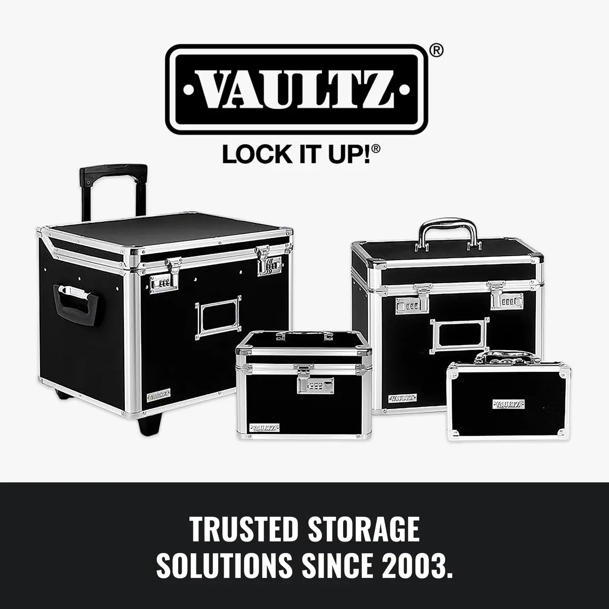 Vaultz Locking Storage Clipboard with Combination Lock, Black | Secure Portable Document & Device Organizer - view 8