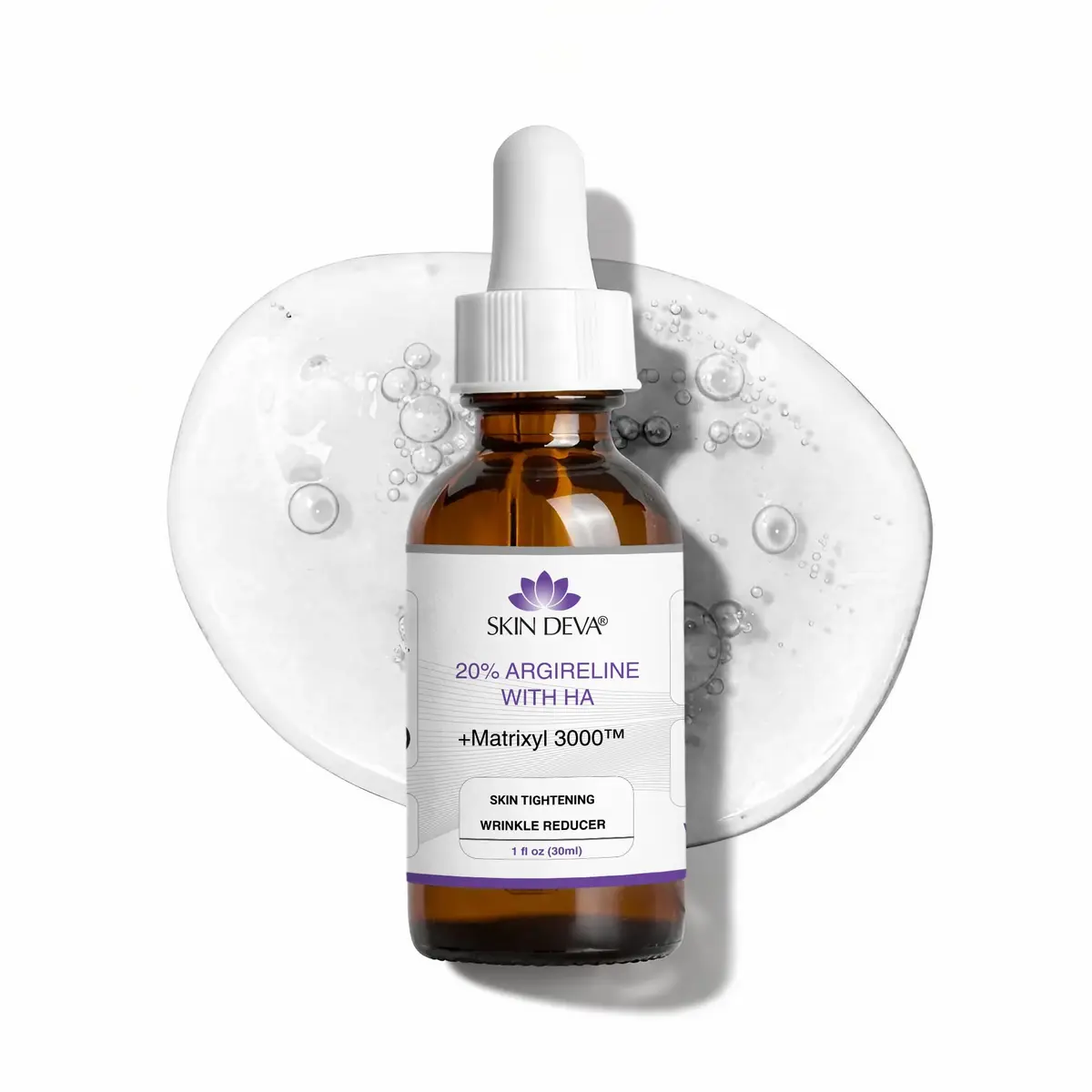 SKIN DEVA 20% Argireline Serum with Matrixyl 3000 & Hyaluronic Acid for Face | Deep Wrinkle Reducer, Anti-Aging, Skin Toning, Collagen Boost, 1 Fl Oz - main product image
