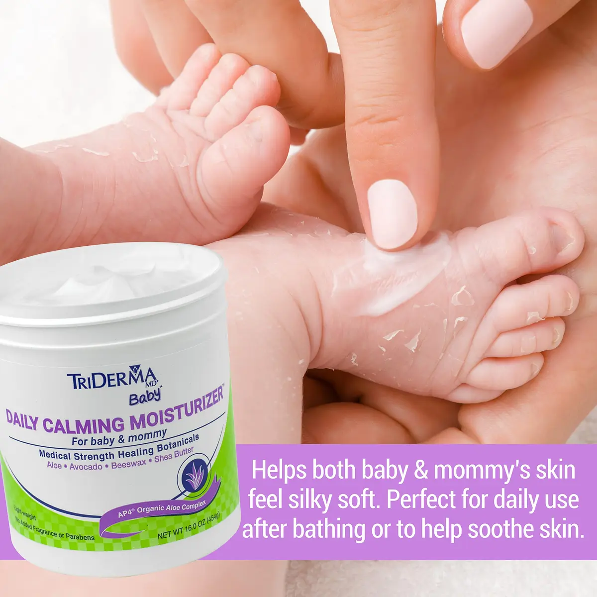 TriDerma Baby Moisturizing Lotion 16oz | Fragrance-Free, Sensitive Skin Support - view 2