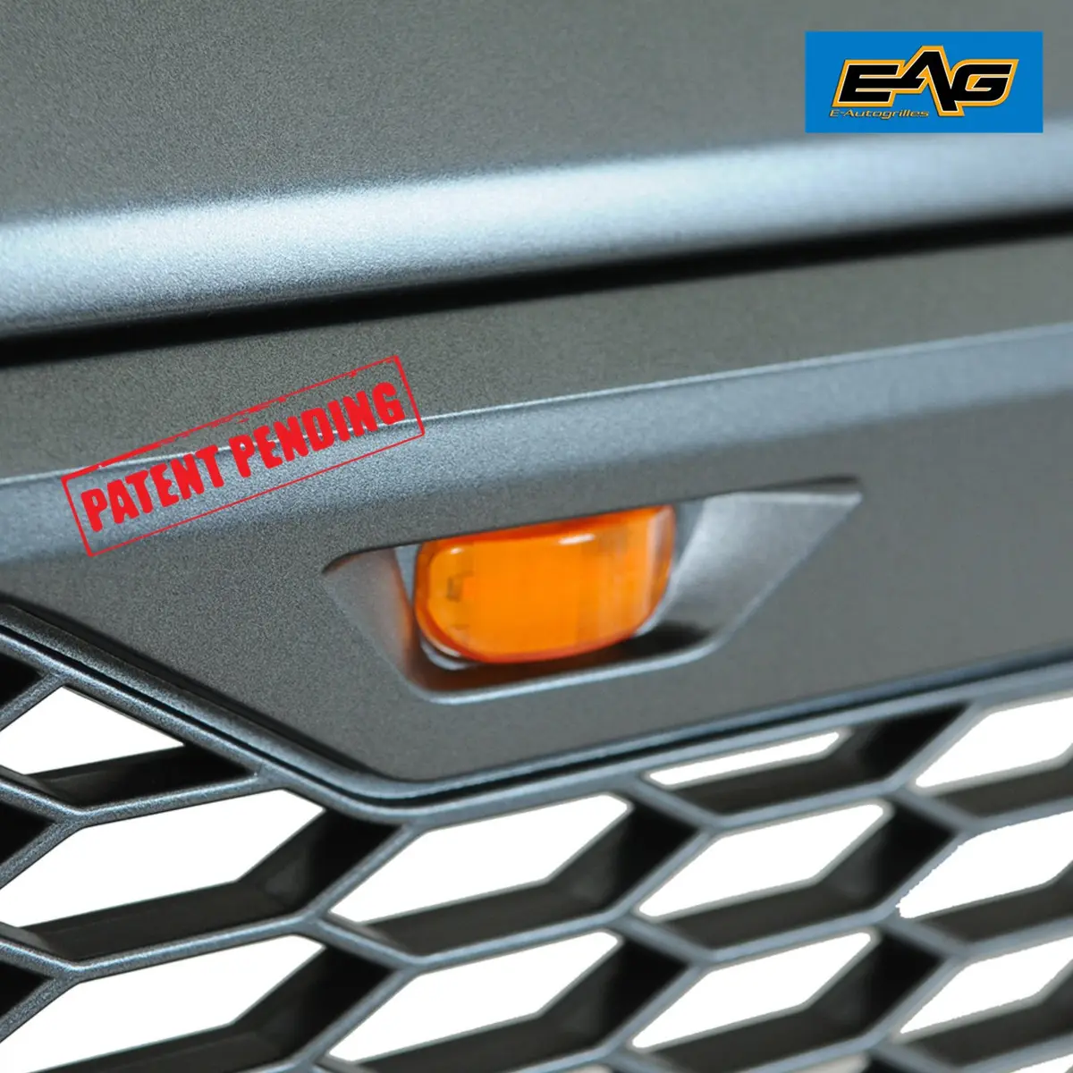 EAG Replacement Upper ABS Grille Front Grill with Amber LED Lights - Charcoal Gray Fit for 12-15 Tacoma | Rugged Appearance & LED Accent - view 8