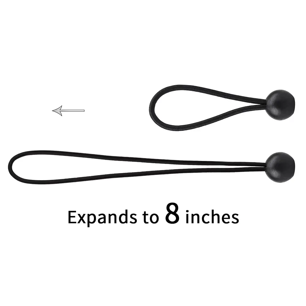 AOPRIE 30 Pack Black Bungee Balls | Heavy Duty Weather Resistant Tie Downs in India - view 3