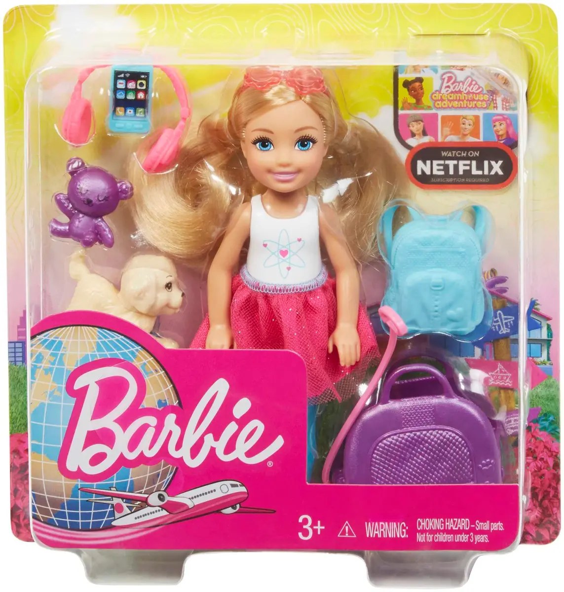 Barbie Dreamhouse Adventures Doll & Accessories Travel Set with Chelsea & Puppy, 3-7 Years - view 6