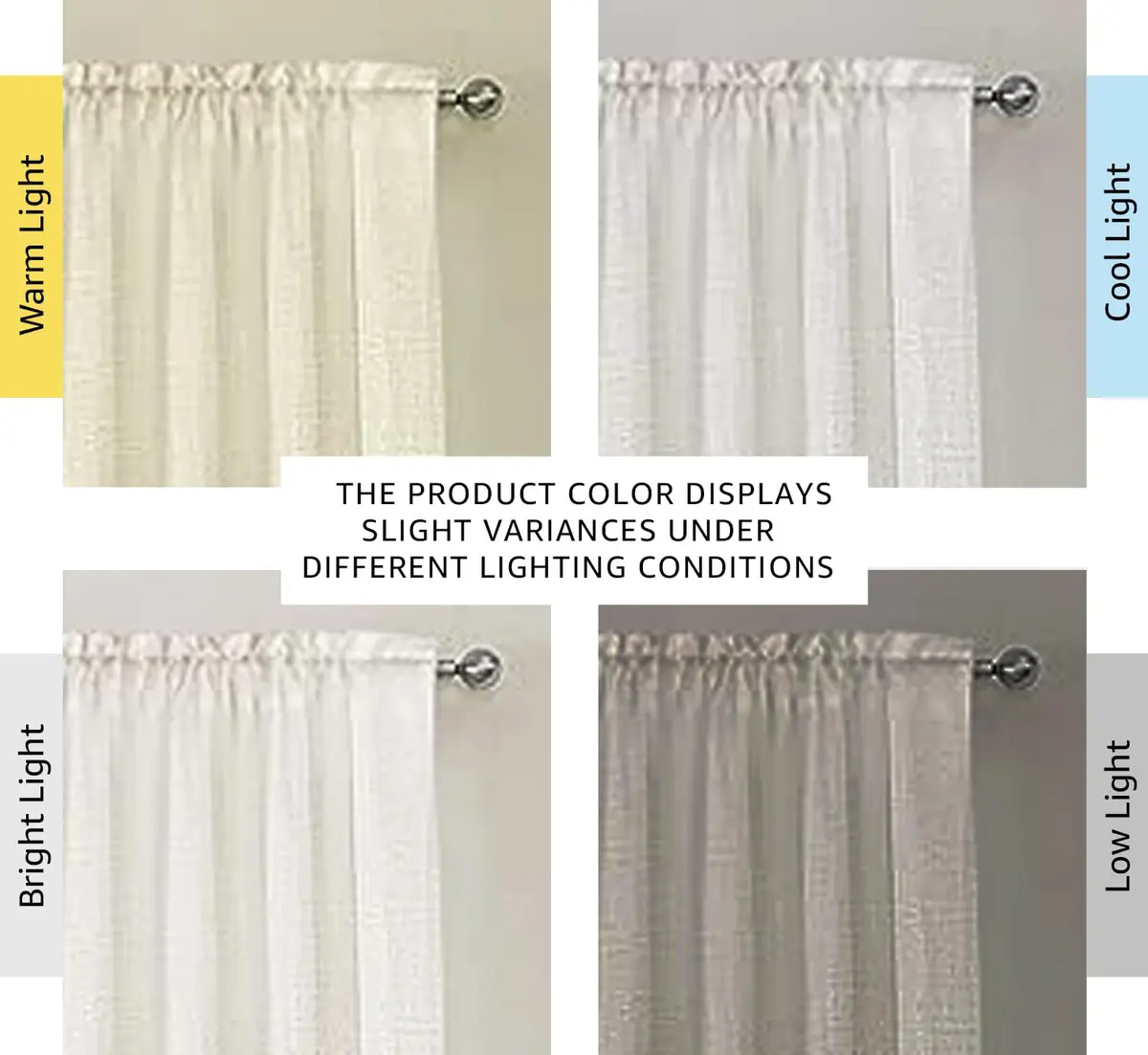 H.VERSAILTEX Linen Curtains 96 Inches | Light Filter, Semi Privacy, 2 Panels, Natural - view 3